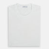 View 5 of product The Turnbull & Asser White Short-sleeve Pyjama Shirt is shown laid flat on a white background, featuring a plain, logo-free design for effortless comfort and classic loungewear style.
