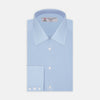 View 1 of product Light Blue Cotton Shirt with T&A Collar and 3-Button Cuffs
