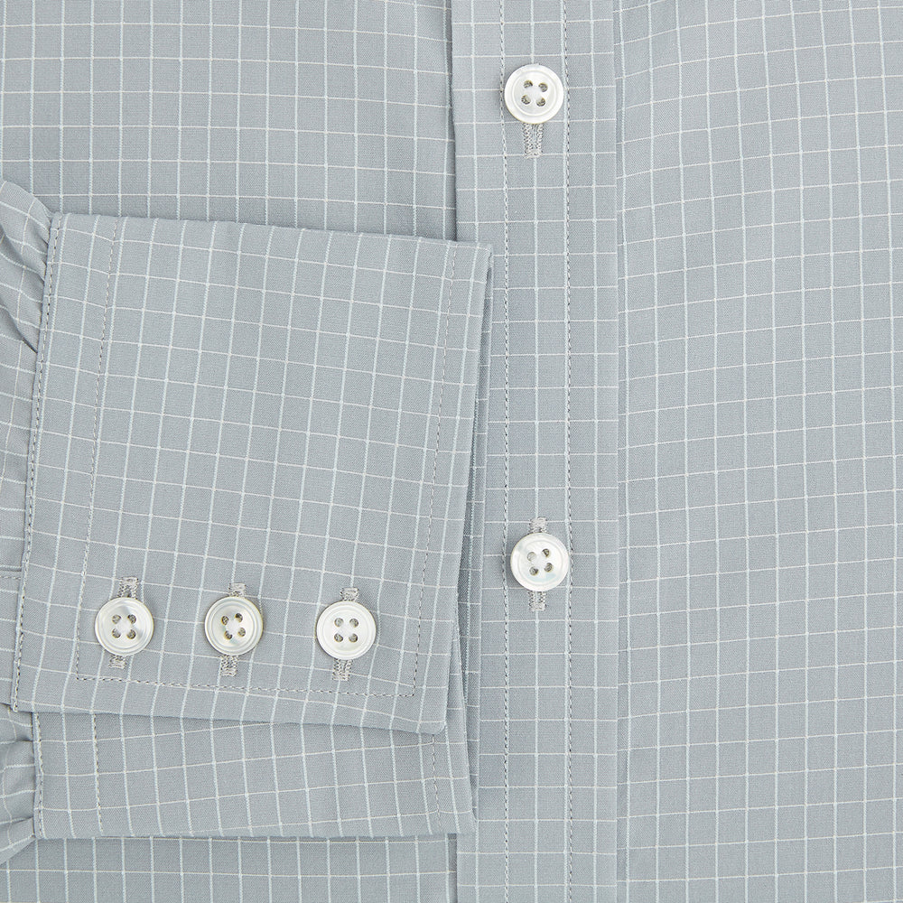 Pale Blue Fine Check Mayfair Shirt