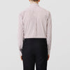 View 3 of product Burgundy Stripe Weekend Fit Shirt with Derby Collar and 1-Button Cuffs