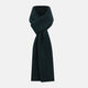 Navy Blue and Forest Green Diamond-Patterned Cashmere Knitted Scarf