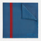 Blue and Red Stripe Silk Pocket Square