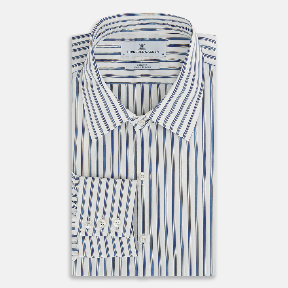 Sapphire Blue Multi Track Stripe Westminster shirt
