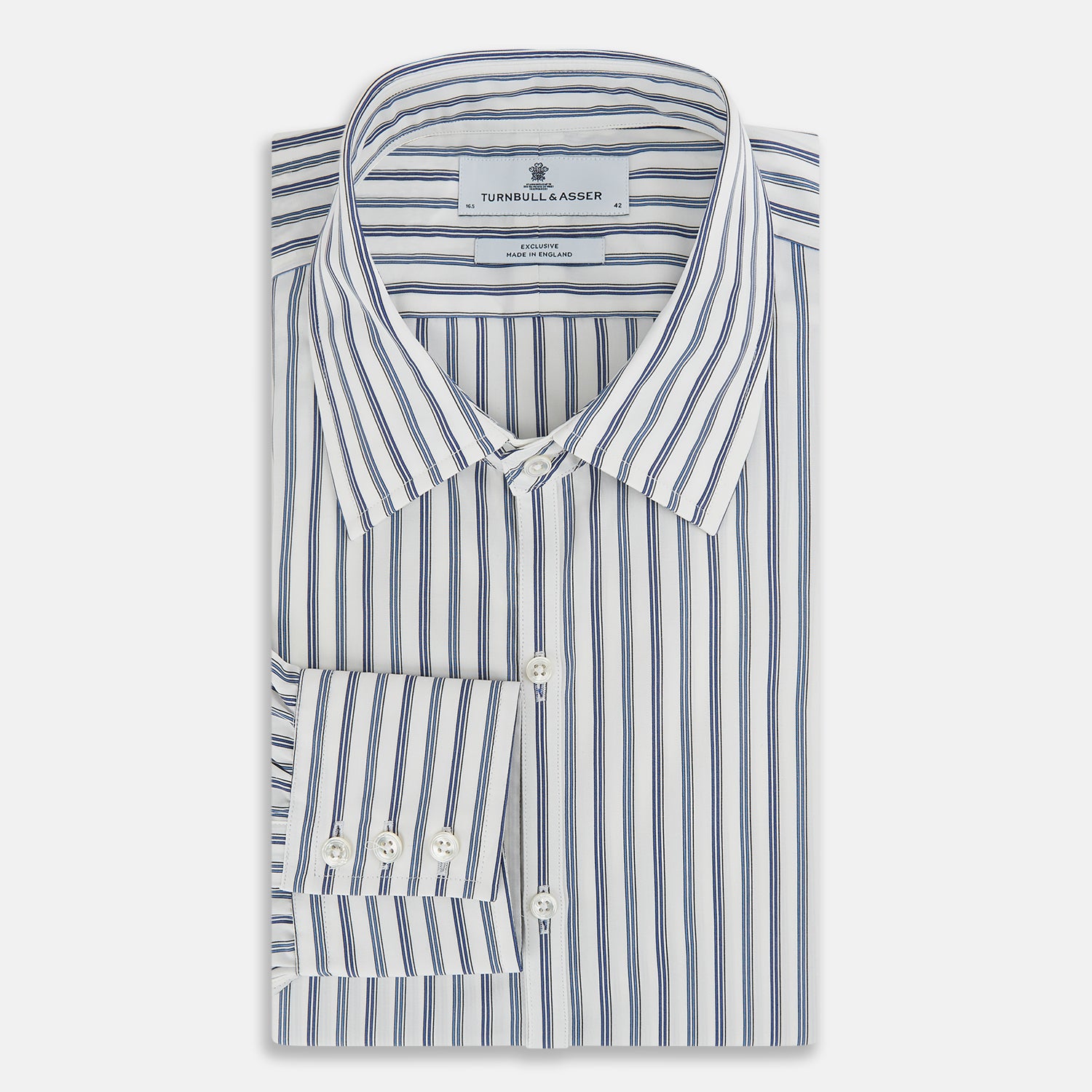 View 5 of product Sapphire Blue Multi Track Stripe Westminster shirt
