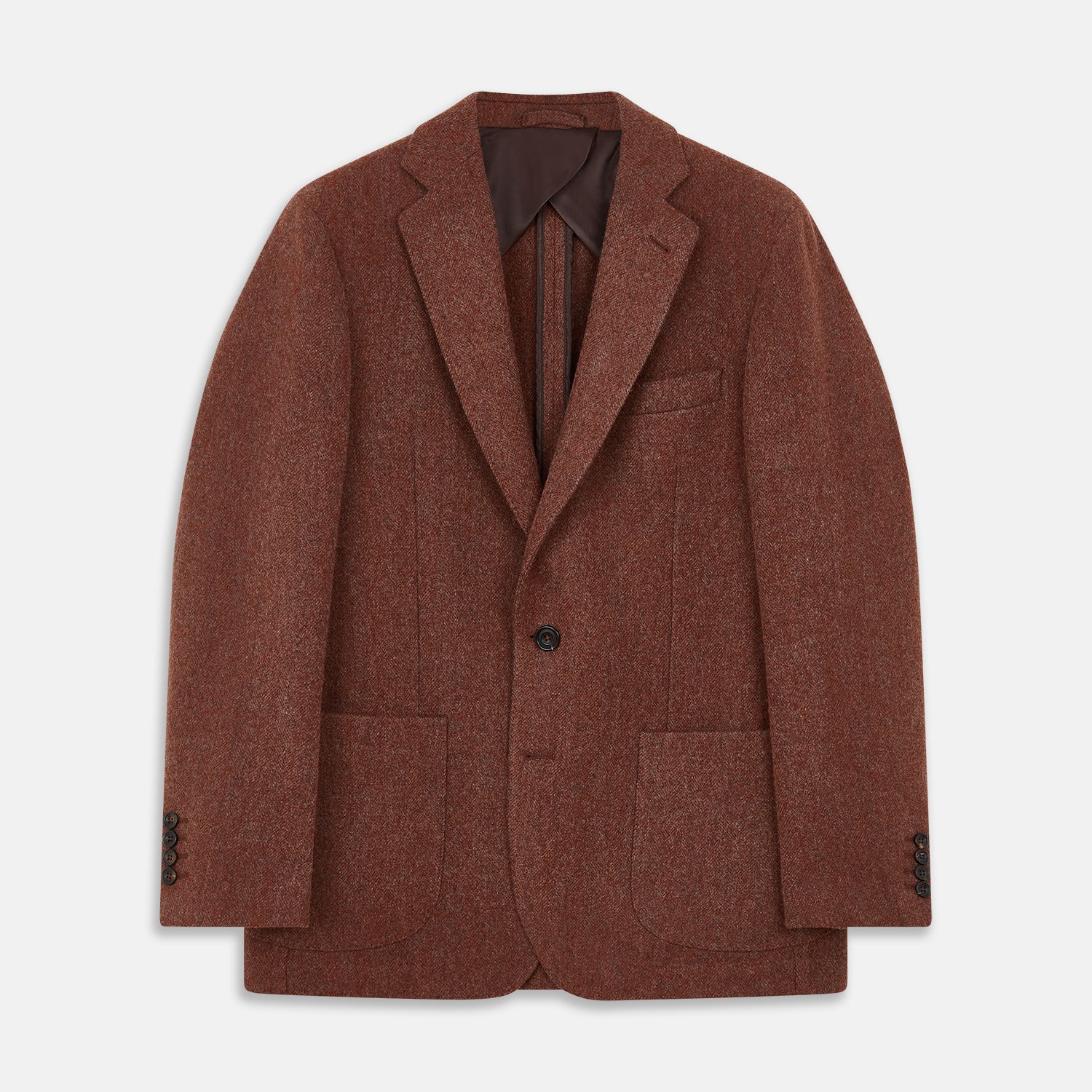 View 2 of product Red Lambswool Herringbone Bern Blazer