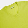 View 2 of product Lemon Green Cashmere V-neck Jumper