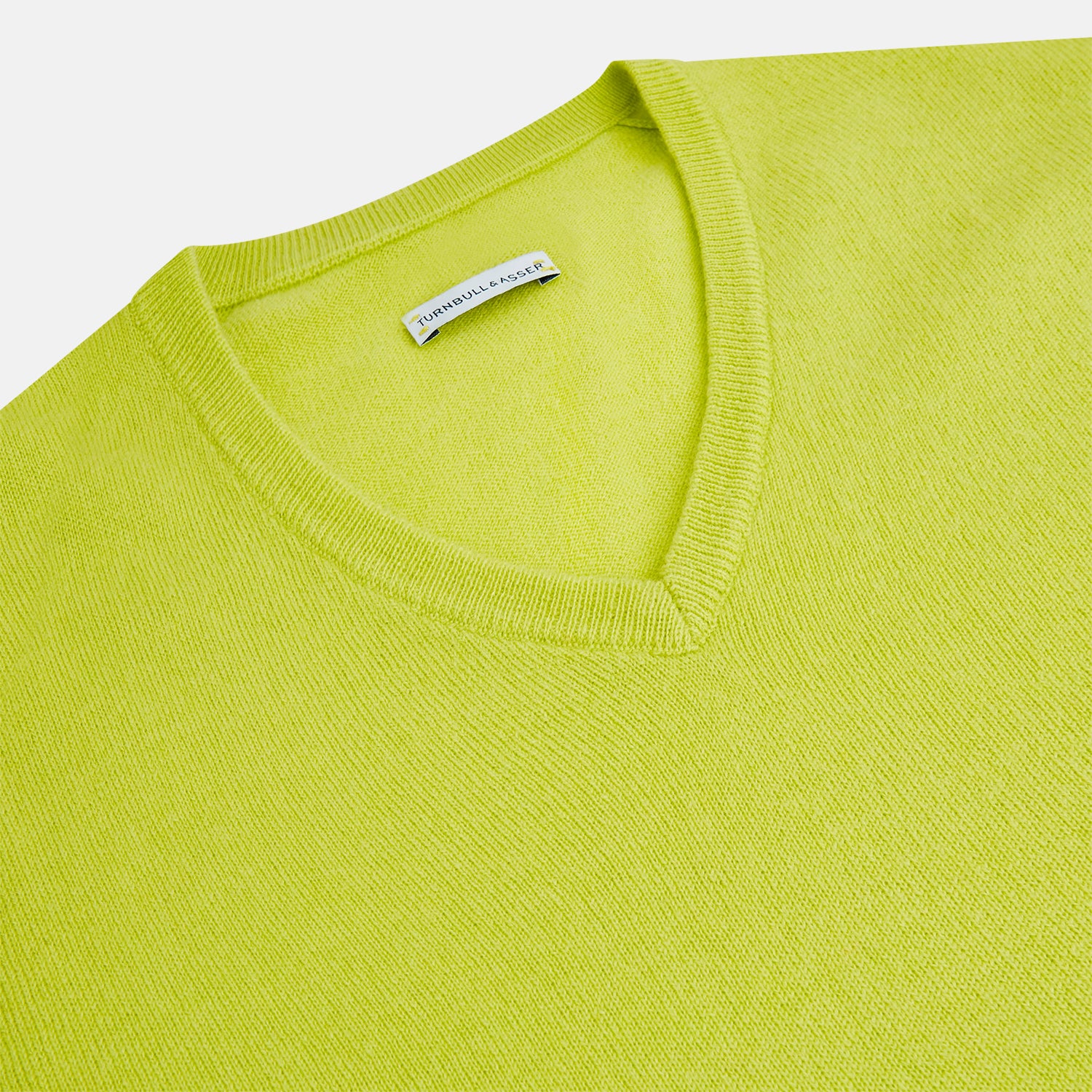 View 2 of product Lemon Green Cashmere V-neck Jumper