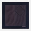 View 3 of product Navy and Pink Stripe Silk Pocket Square