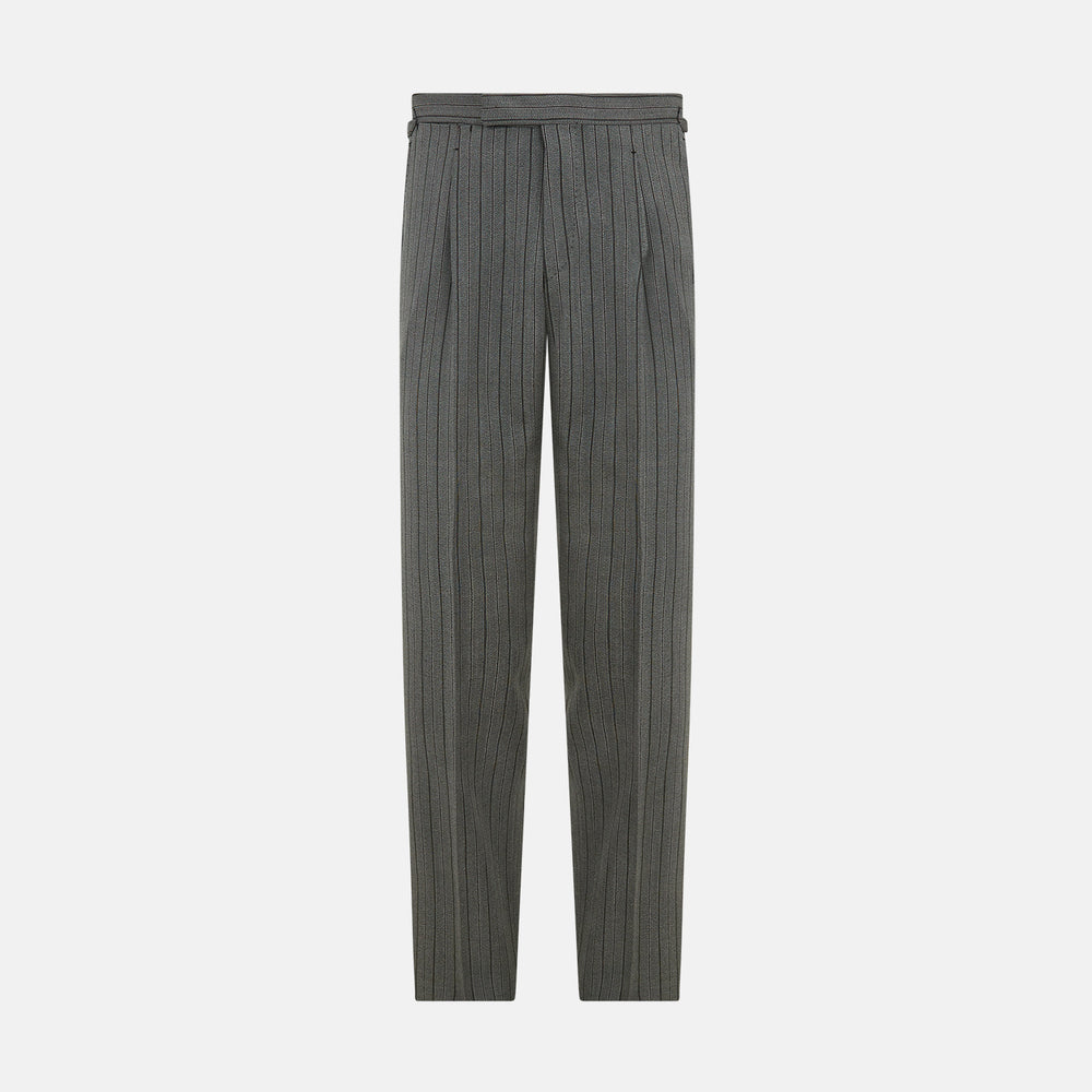 Grey Multi Pinstripe Morning Dress Trousers
