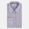 View 5 of product Lilac Ticking Stripe Mayfair Shirt