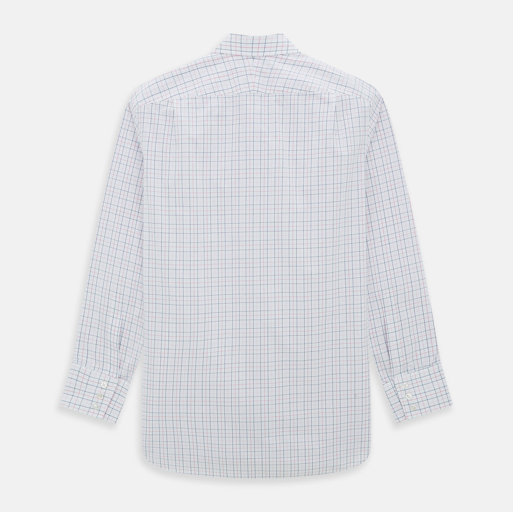 Pink Overlay Grid Check Mayfair Shirt