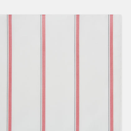 Coral Track Stripe Hand-Rolled Handkerchief