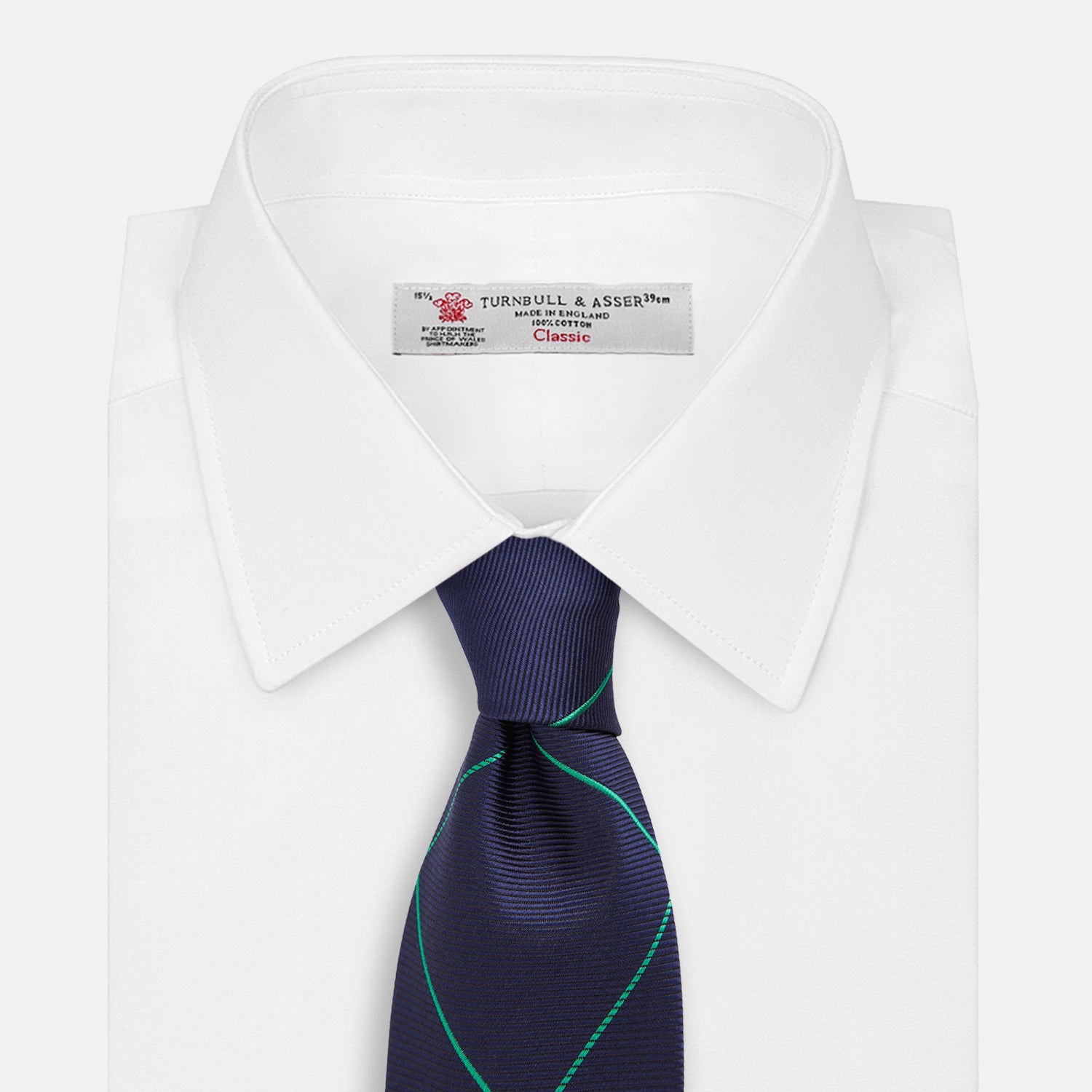 View 2 of product Green and Navy Window Pane Silk Tie