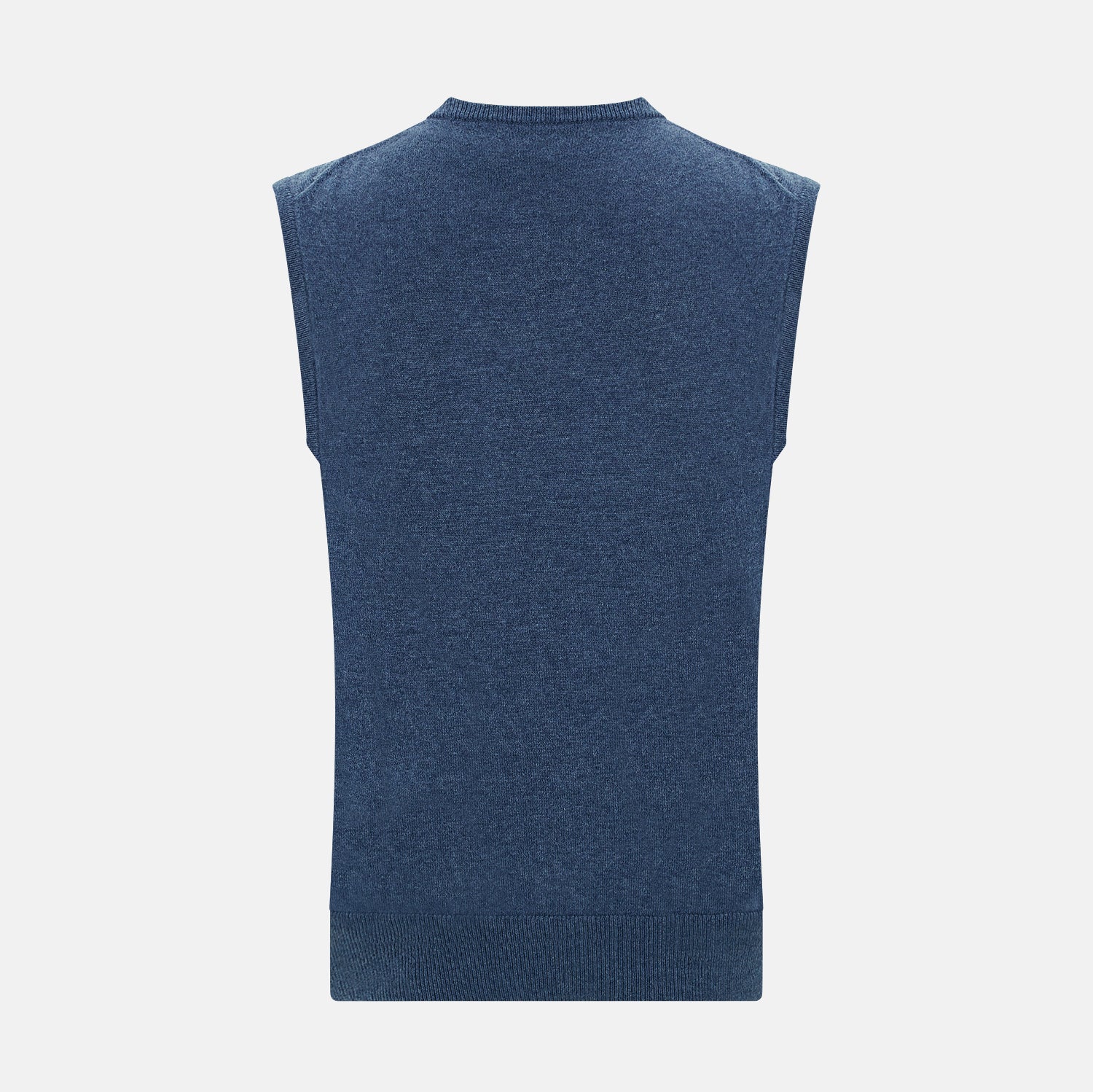 View 3 of product Pacific Blue Cashmere Round Neck Vest