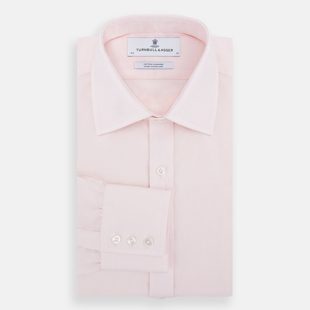 Pale Pink Cotton Cashmere Mayfair Shirt