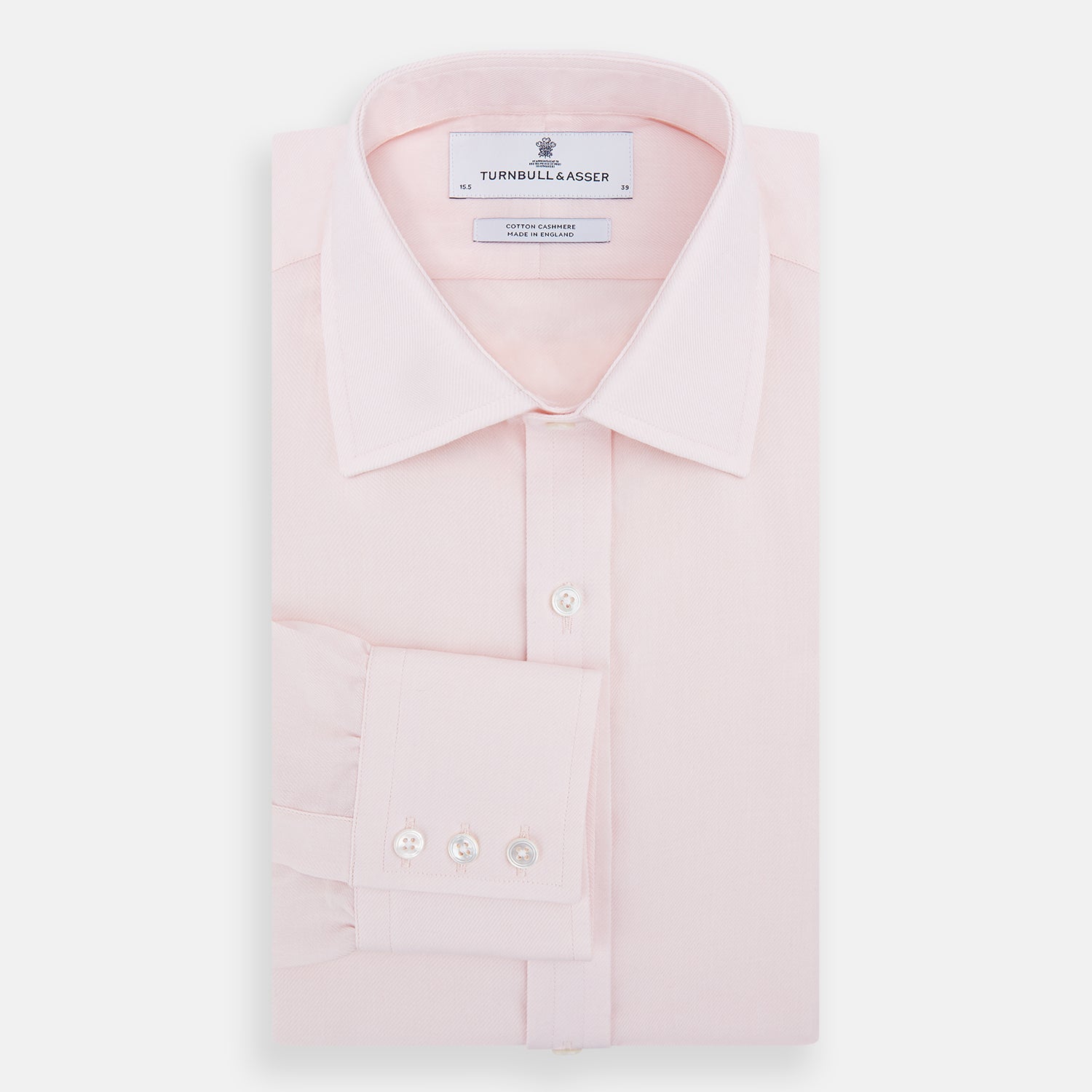 View 5 of product Pale Pink Cotton Cashmere Mayfair Shirt