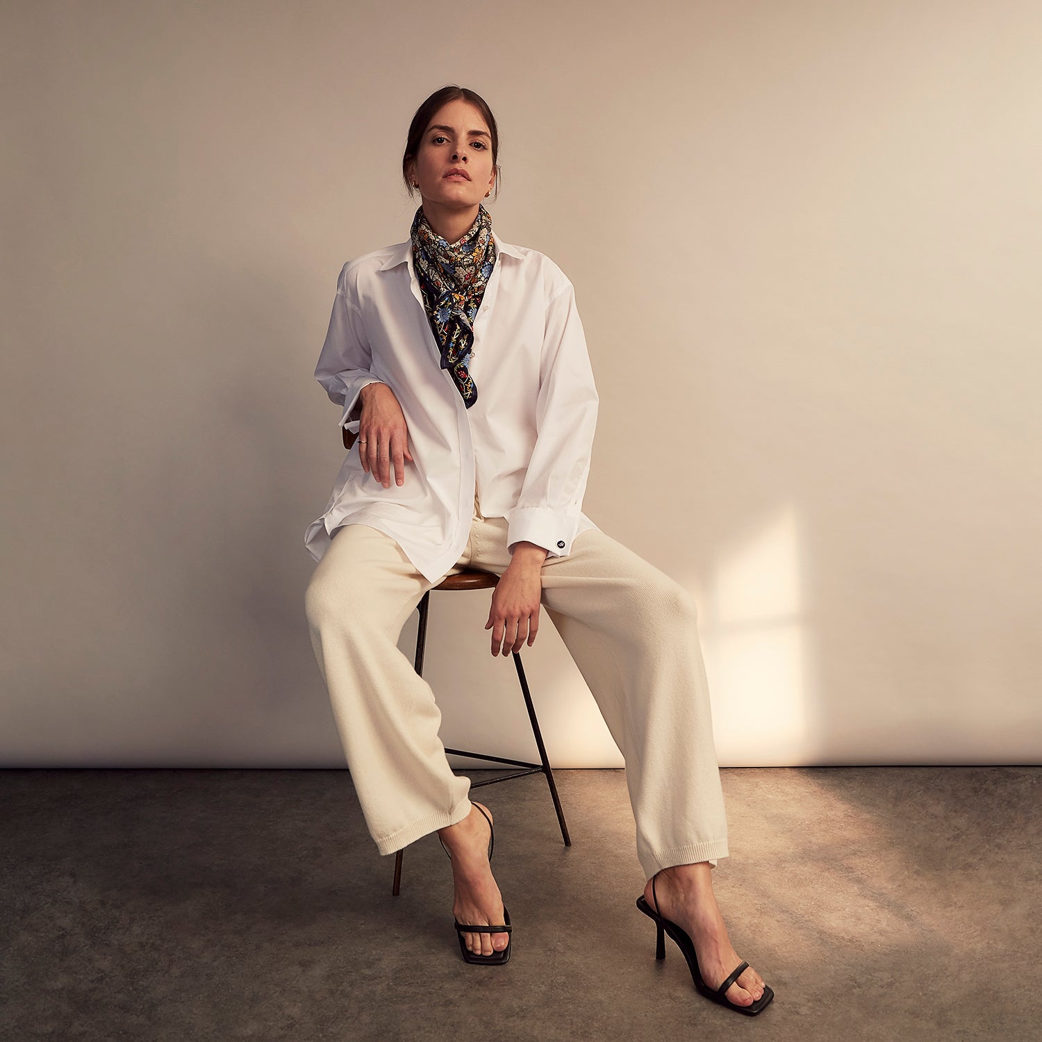 View 7 of product White Cotton Marlene Shirt