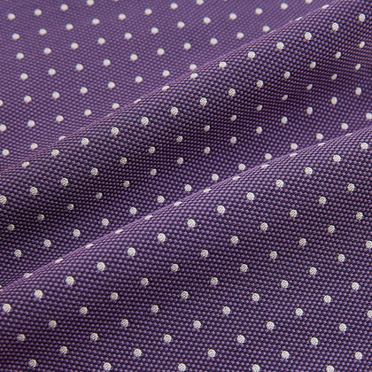 Lilac and Purple Micro Dot Silk Cravat Image 3