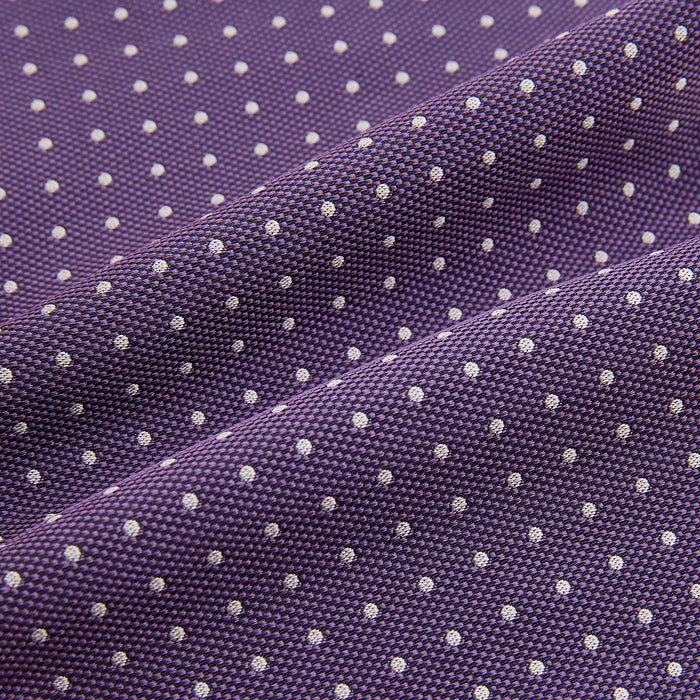Lilac and Purple Micro Dot Silk Cravat Image 3
