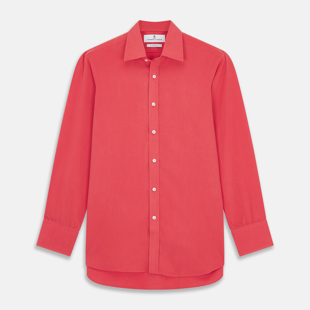 Coral Pink Silk Regular Fit Mayfair Shirt