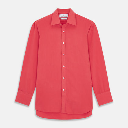 Coral Pink Silk Regular Fit Mayfair Shirt