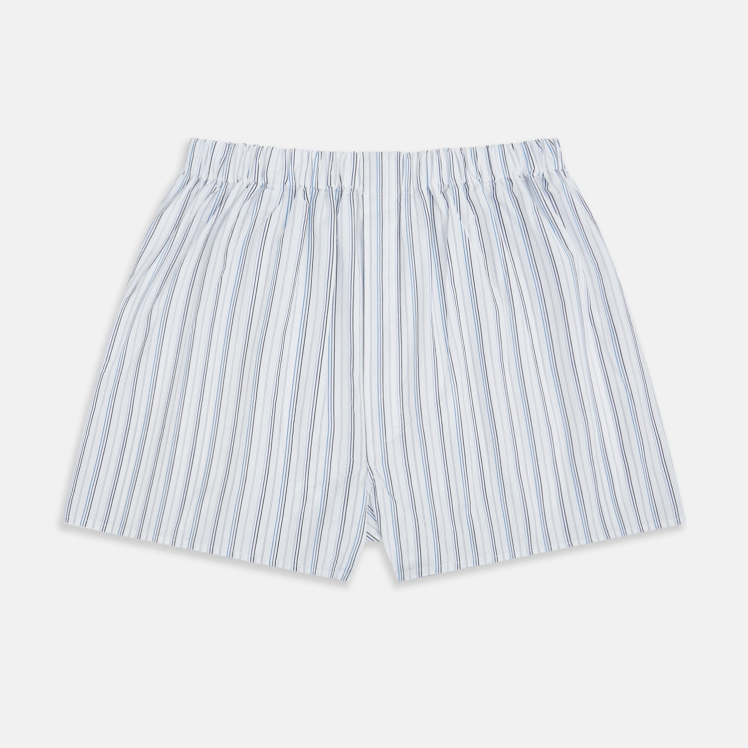 View 1 of product Blue Fine Track Stripe Godfrey Boxer Shorts