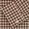 View 5 of product Brown Check Weekend Fit Shirt with Derby Collar and 1-Button Cuffs
