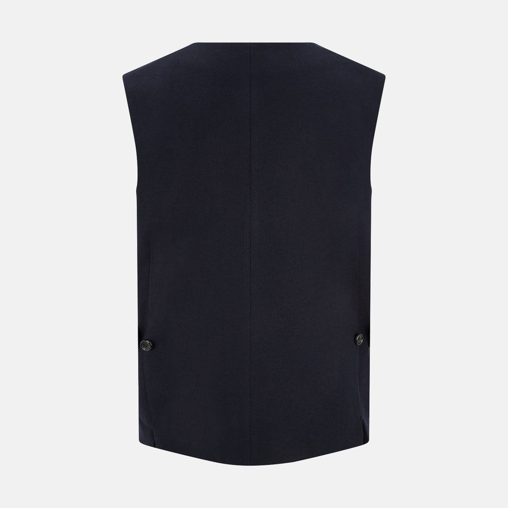 Navy Single-breasted Waistcoat