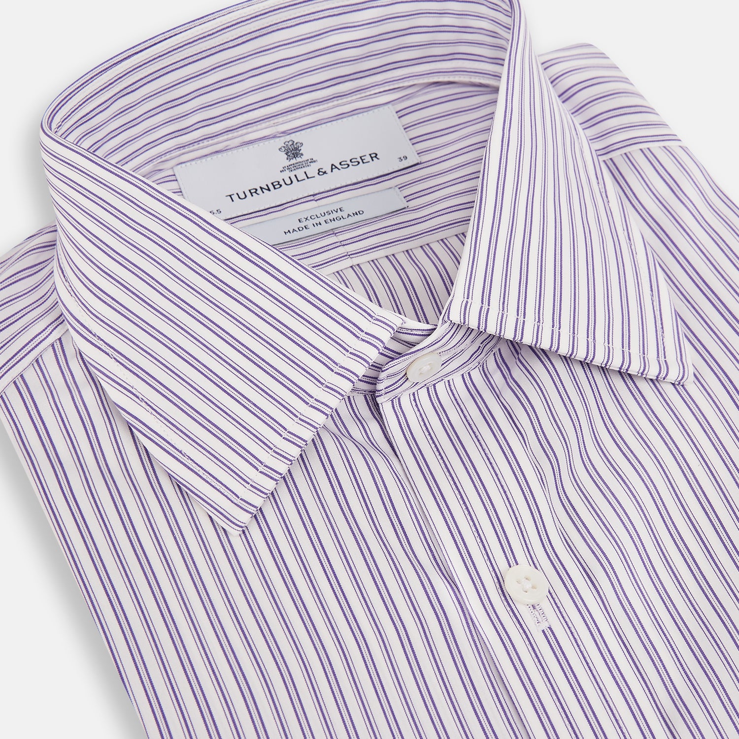 View 2 of product Purple Ticking Stripe Mayfair Shirt