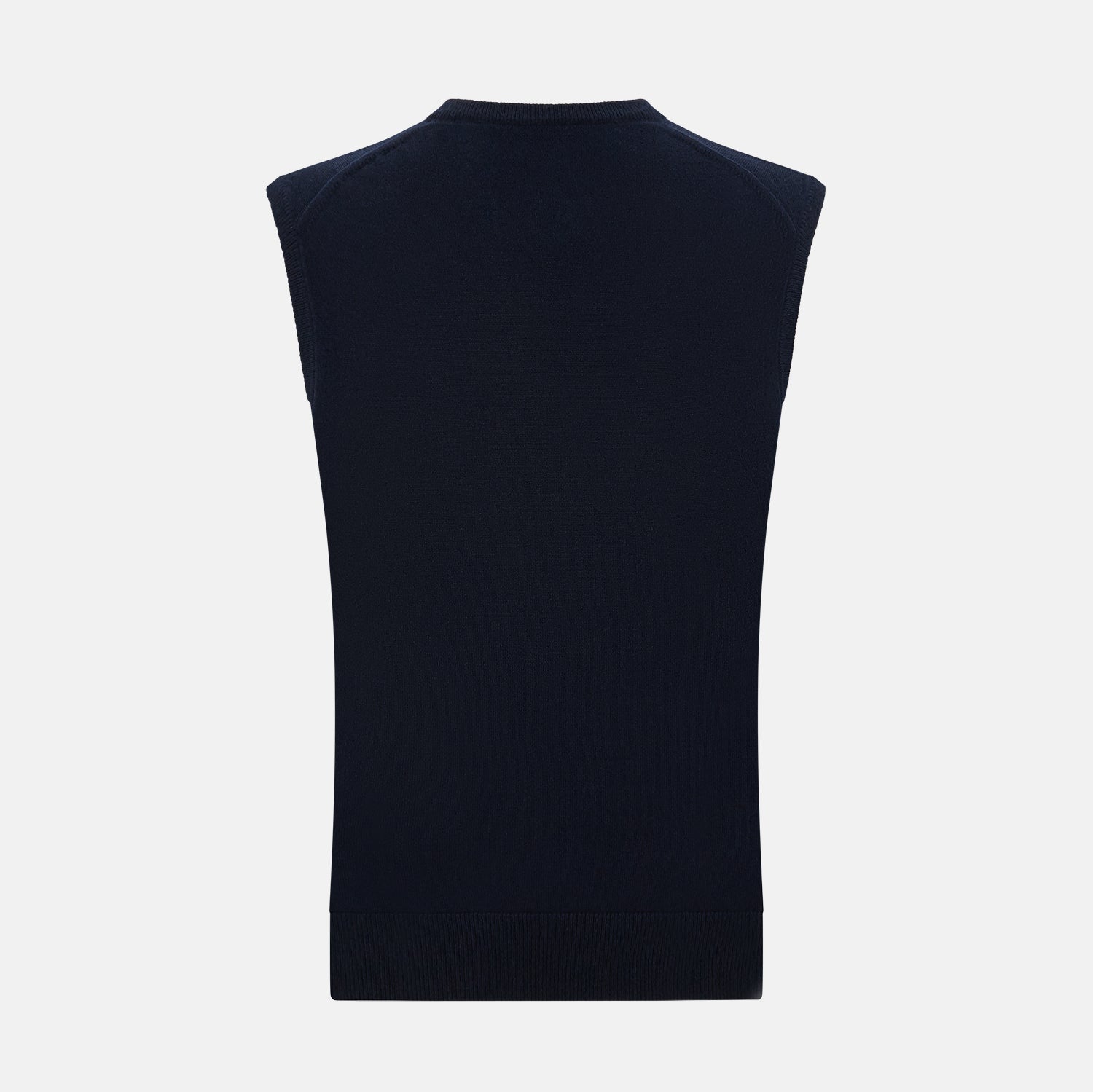 Navy Cashmere V-neck Vest