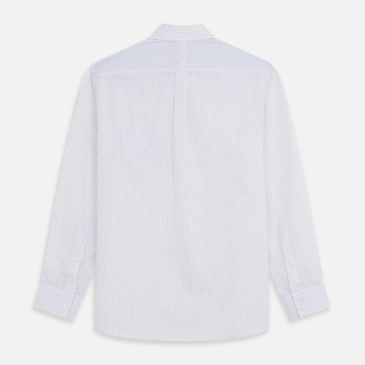 View 5 of product White and Blue Stripe Cotton RE-PURPOSE Weekend Fit Finch Shirt