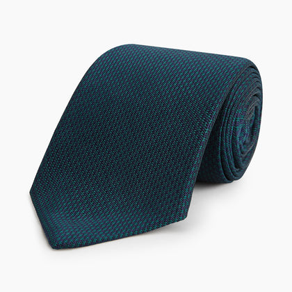 Navy Houndstooth Forest Green Tie Image 4