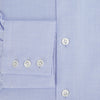 Blue Herringbone Tailored Fit Shirt With Kent Collar
