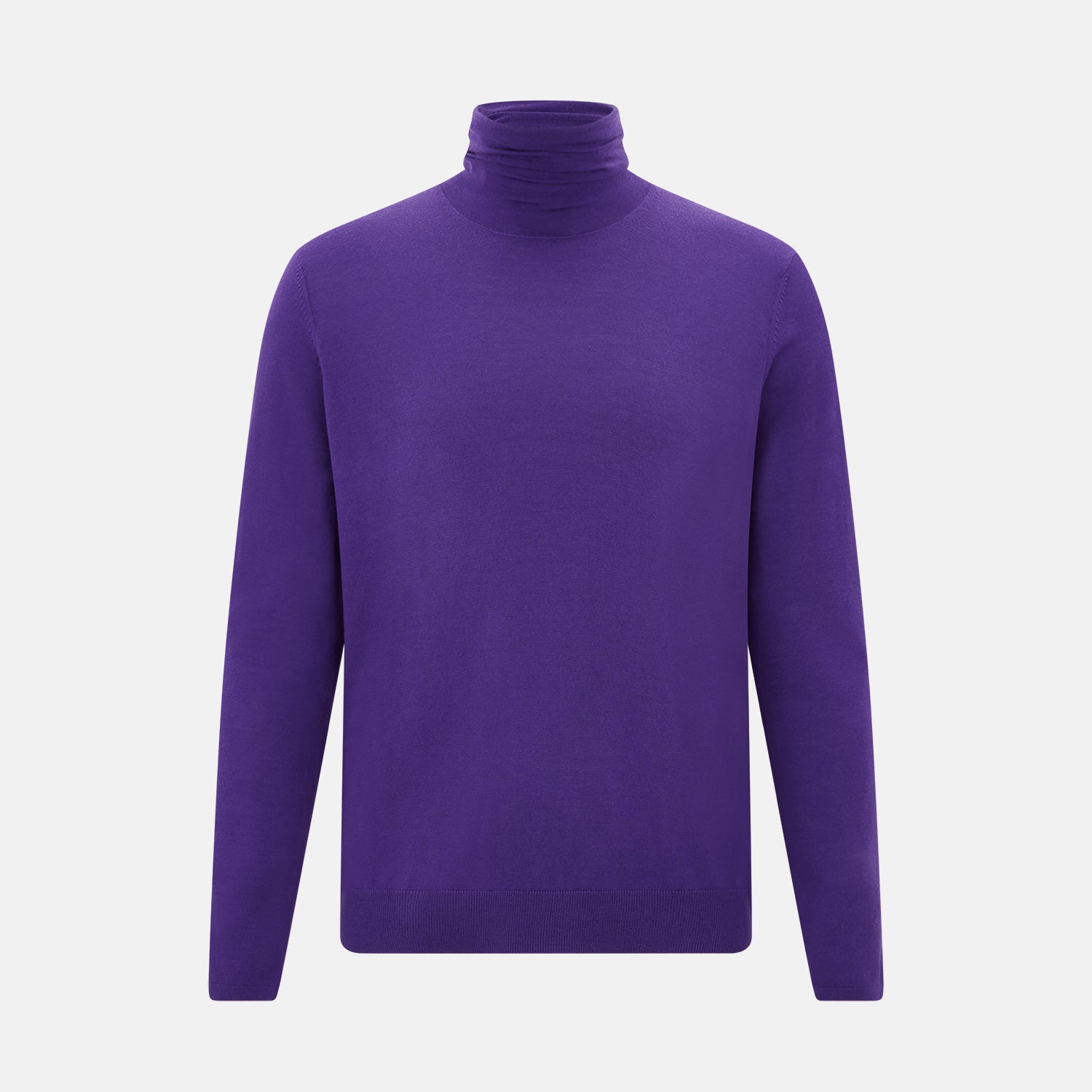 View 1 of product Purple Fine Merino High Neck Jumper