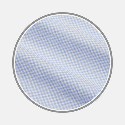 Pale Blue Multi Check Cashmerello Fabric