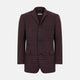 Fulham Burgundy Single-Breasted Quilted Blazer