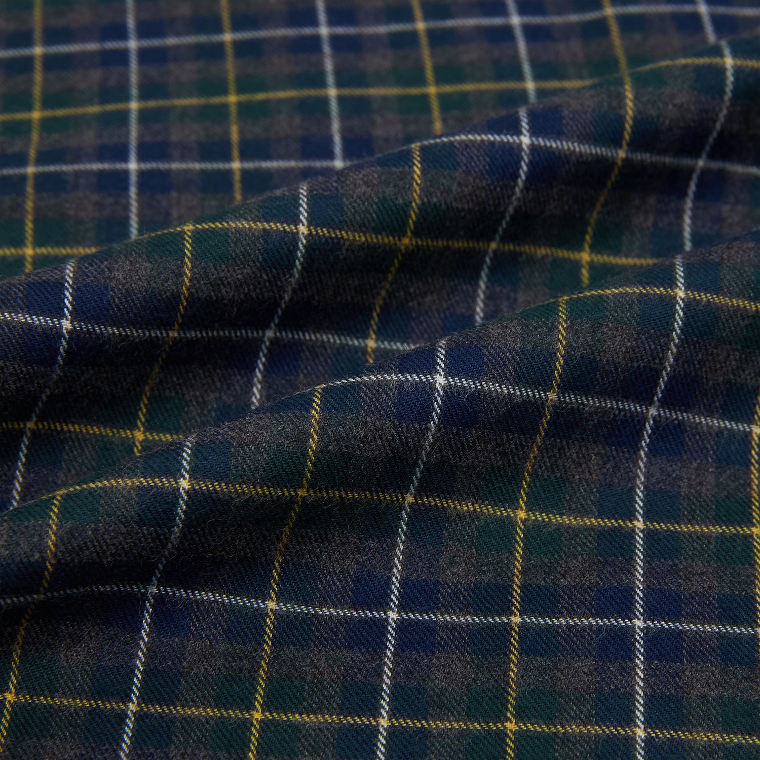 View 8 of product Navy and Khaki Tartan Windsor Shirt