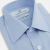 View 2 of product Blue Cotton Shirt with T&A Collar and 3-Button Cuffs