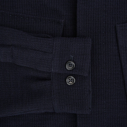 Navy Greenwich Knitted Overshirt Image 3