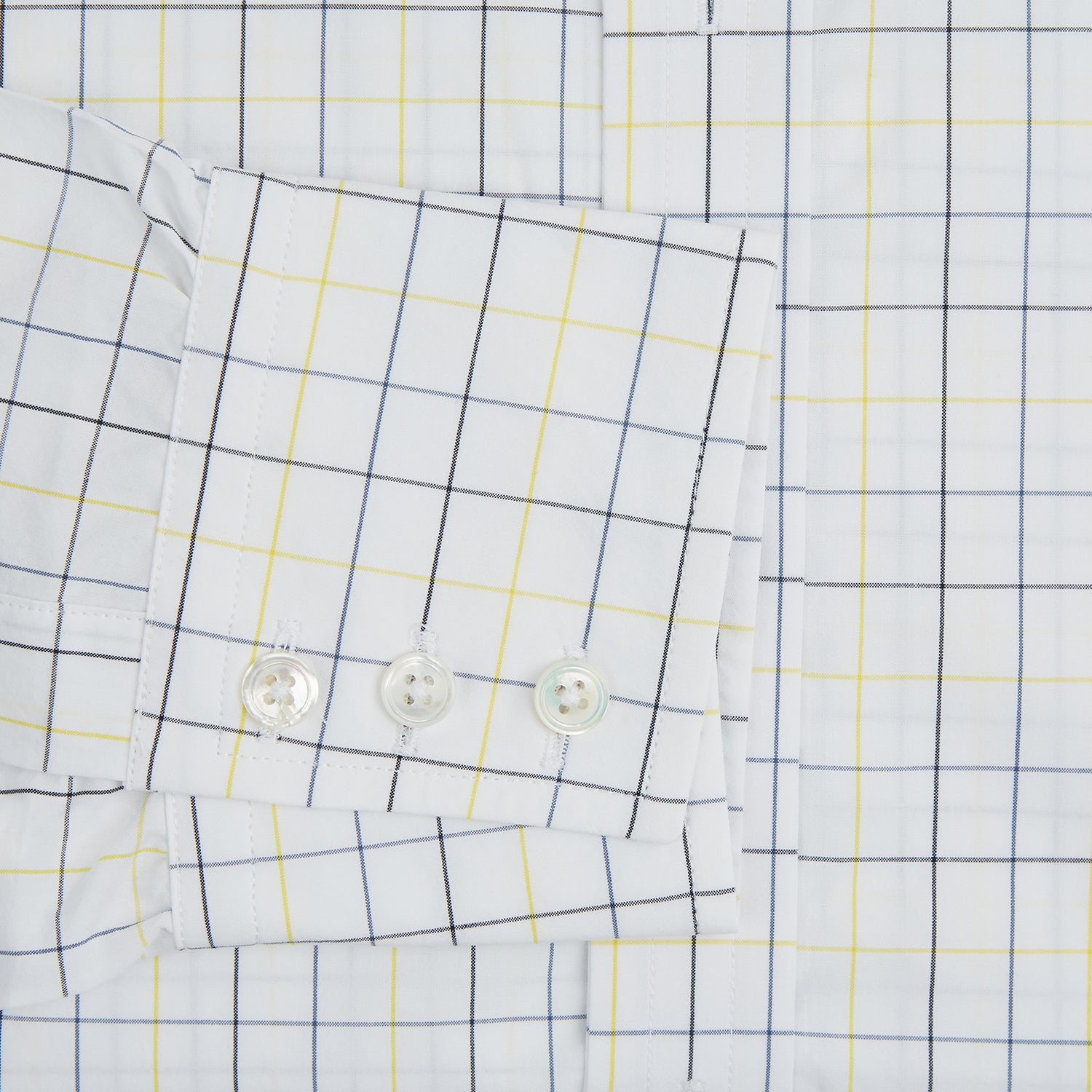 View 4 of product Yellow and Blue Grid Check Mayfair Shirt
