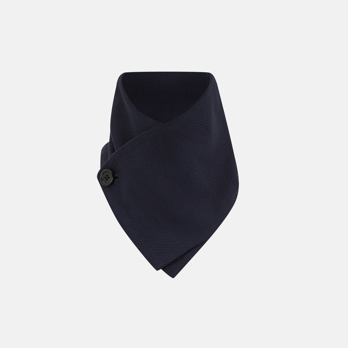 Navy Silk and Cotton Neck Warmer