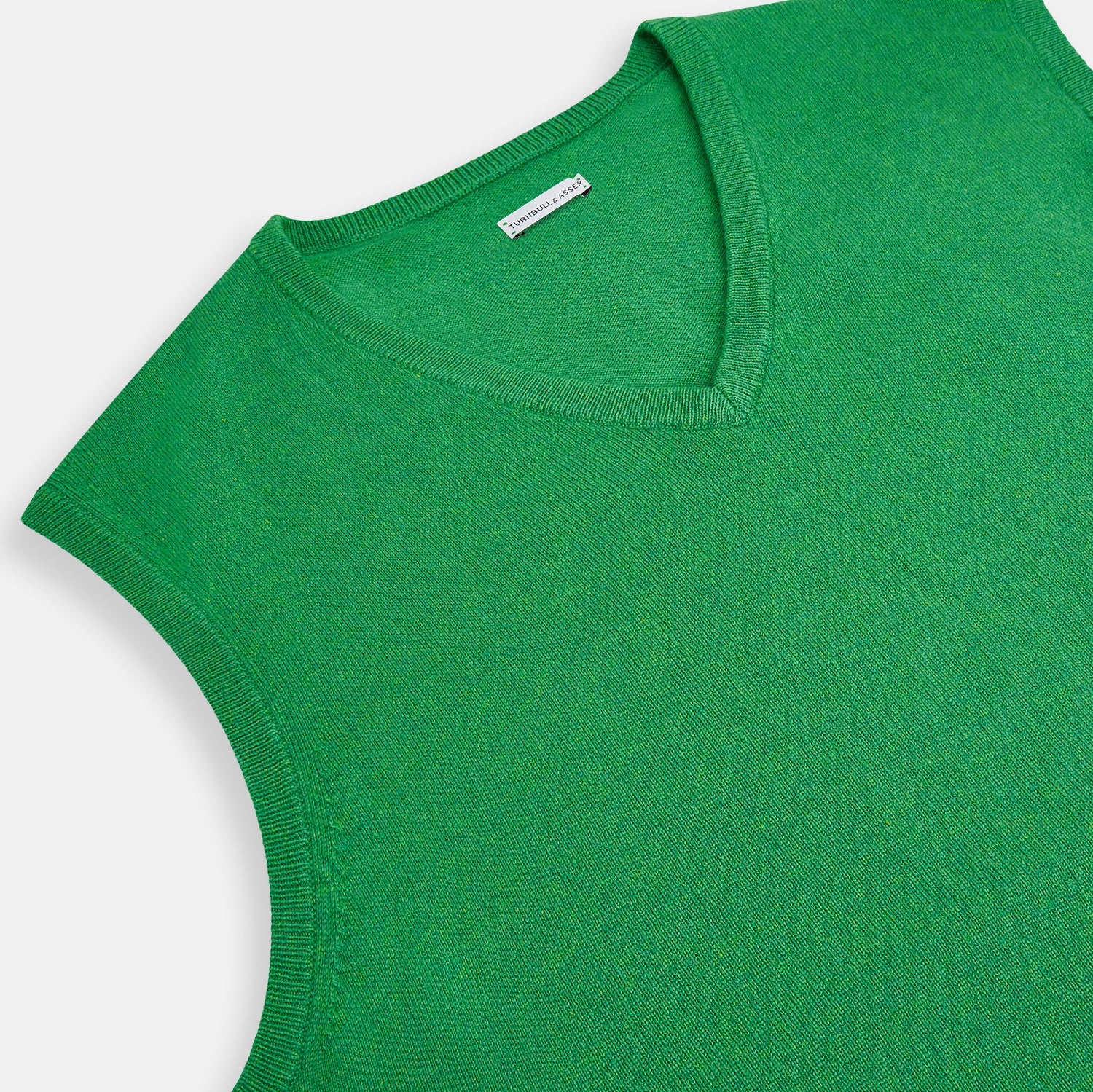 View 2 of product Fern Green Cashmere V-Neck Vest