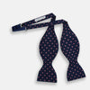 View 2 of product Navy and Pink Spot Silk Bow Tie