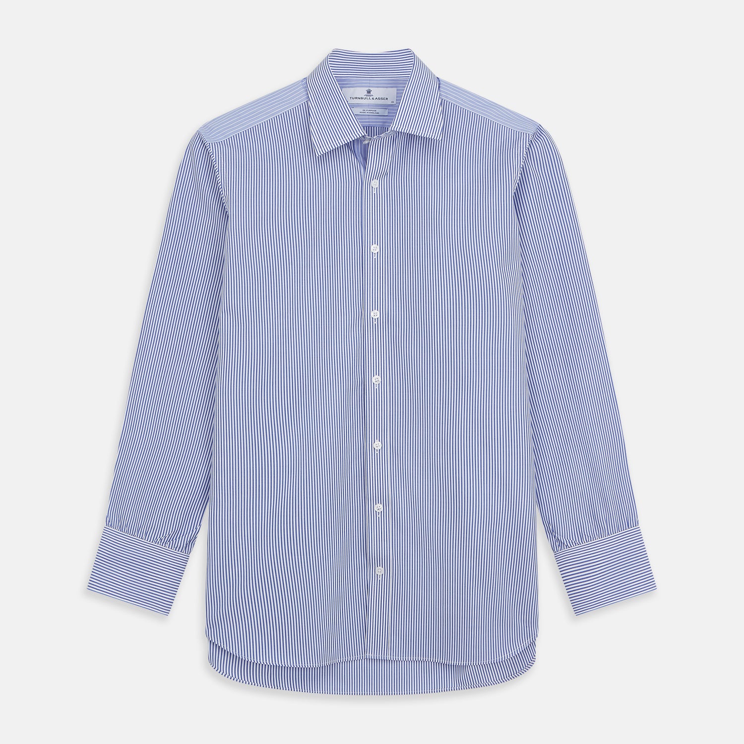 Blue and White Stripe Cotton RE-PURPOSE Mayfair Shirt