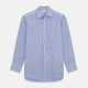 Blue and White Stripe Cotton RE-PURPOSE Mayfair Shirt