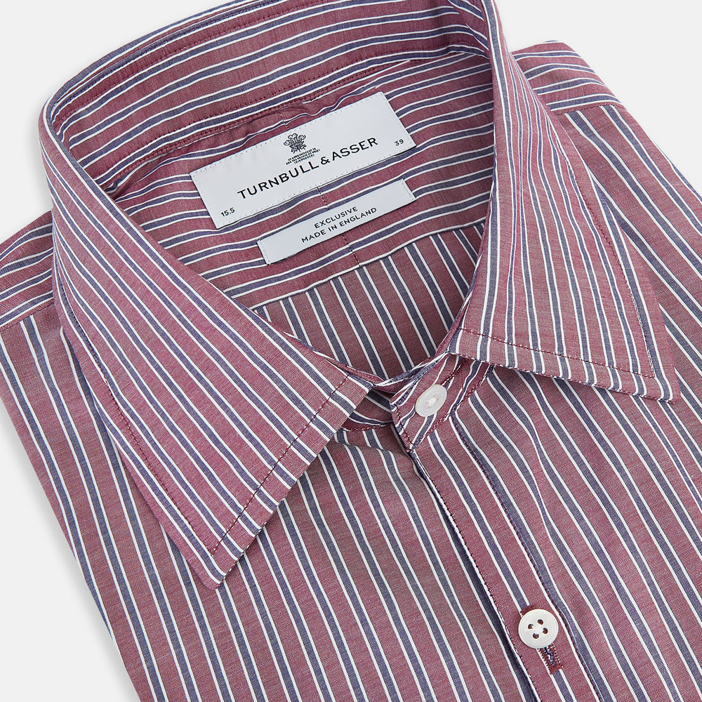 Wine Ticking Stripe Westminster Shirt