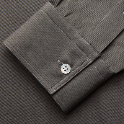 Dusty Sage Cotton Drill Weekend Fit Nevis Shirt Image 2