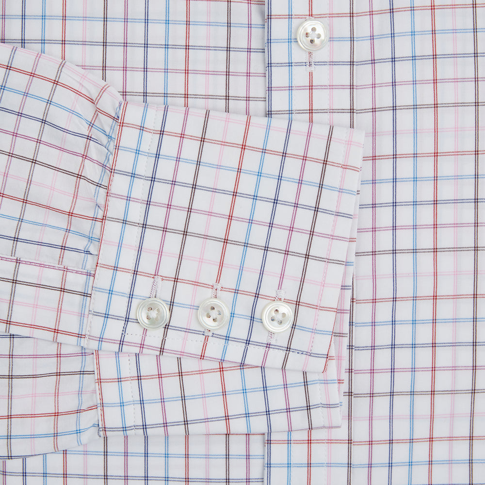 Pink Multi Double Grid Check Mayfair Shirt