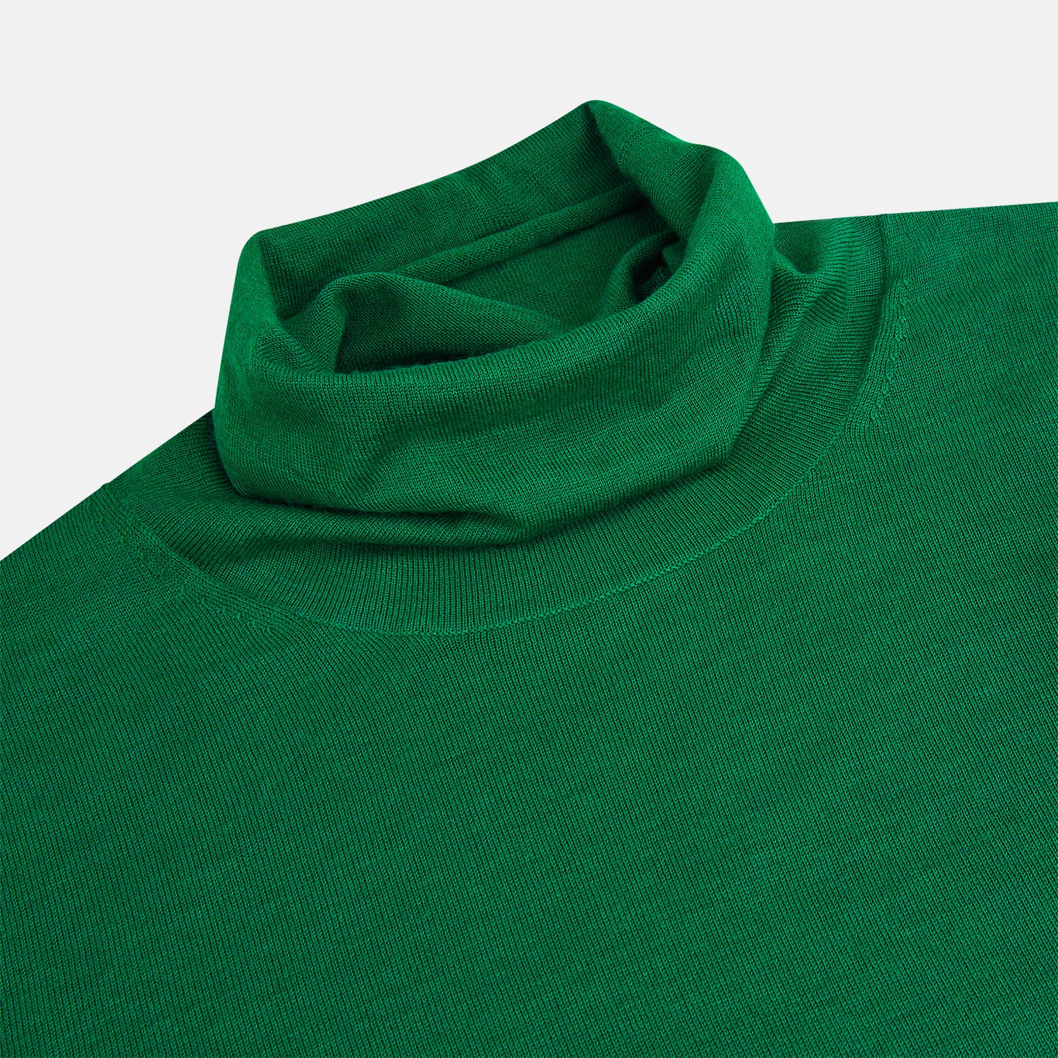 View 2 of product Hunter Green Fine Merino High Neck Jumper