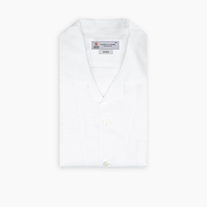 White Lyocell Hampton Open Collar Shirt Image 4
